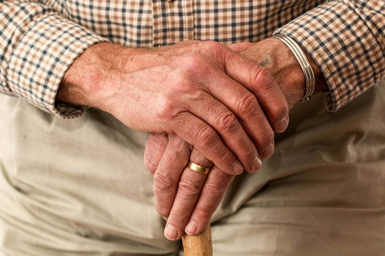 a close-up of a person holding a hand