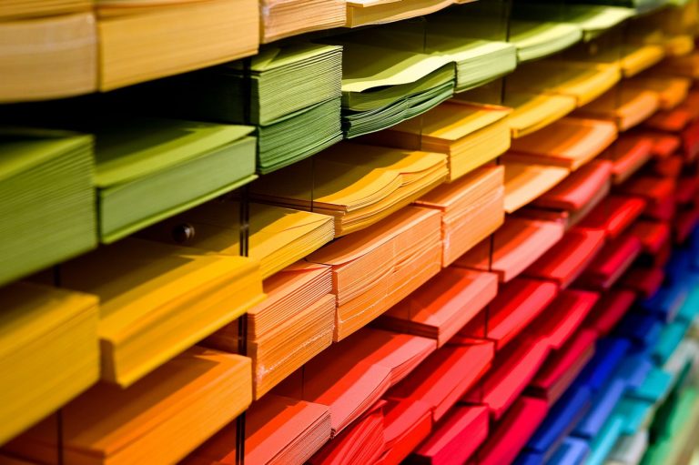 Folders of all Colors Organized