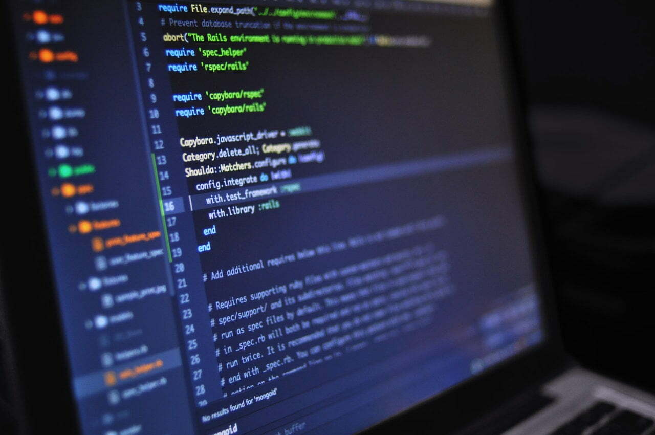 a computer screen with a black screen
