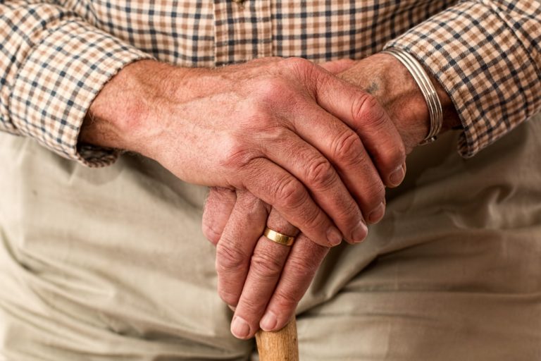 a close-up of a person holding a hand