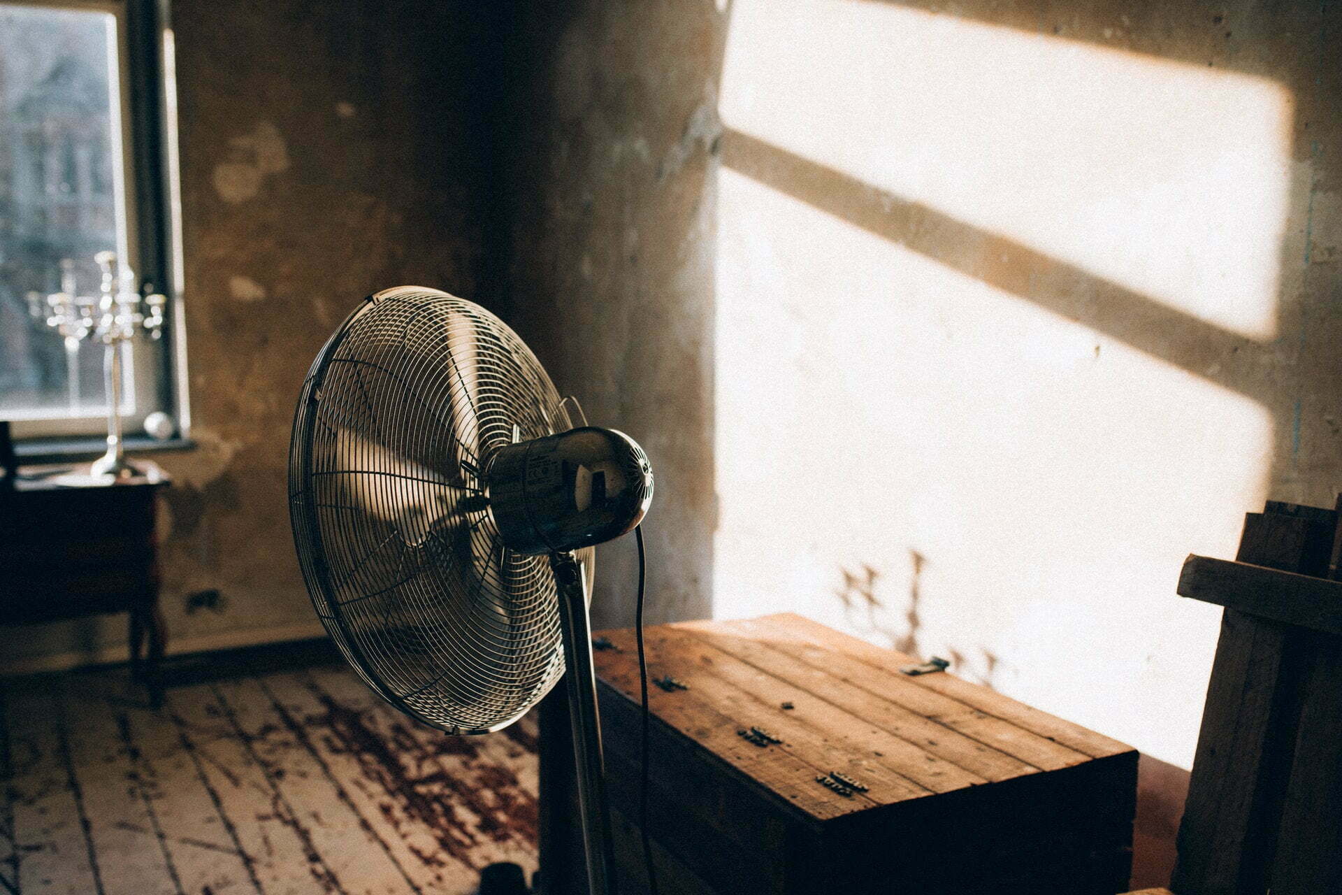a fan on a table
