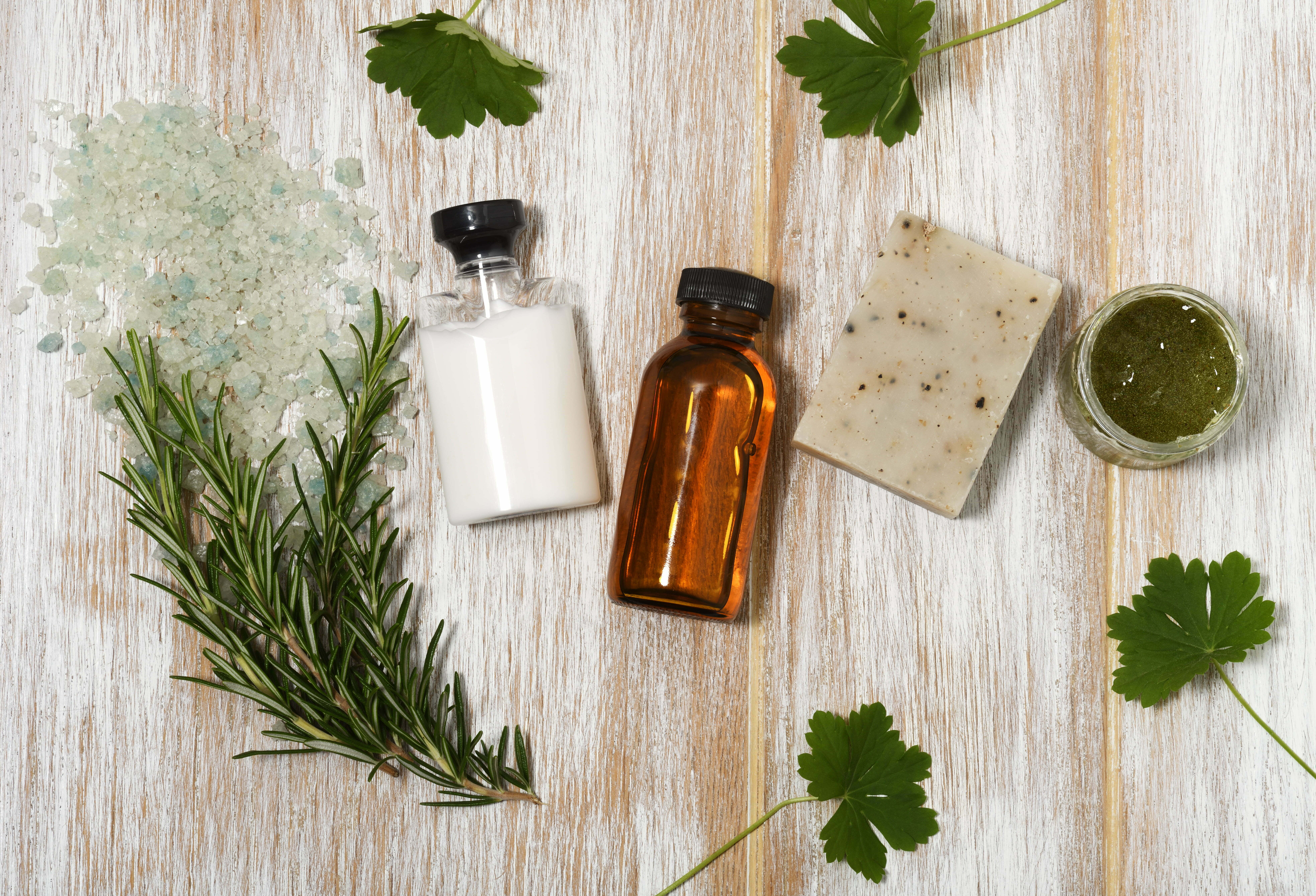 skincare products on a table