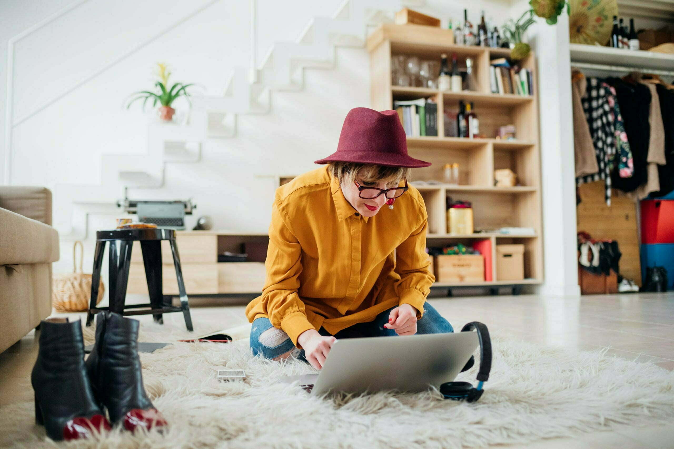 Adult freelance woman