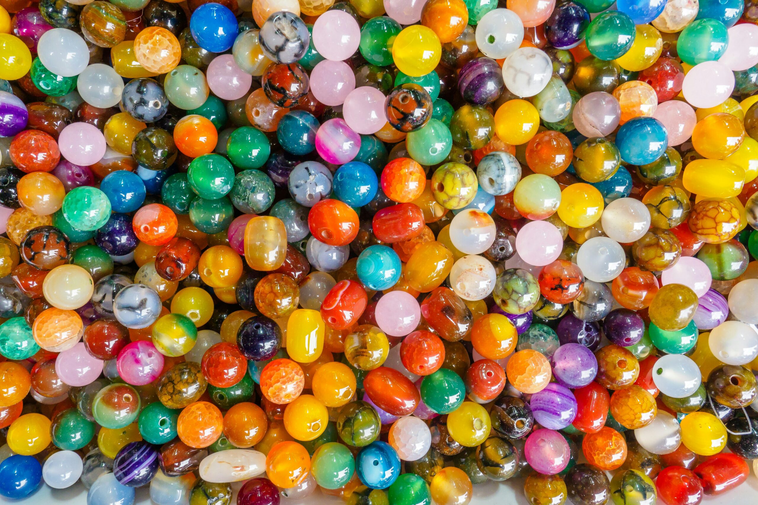 a large pile of colorful balls