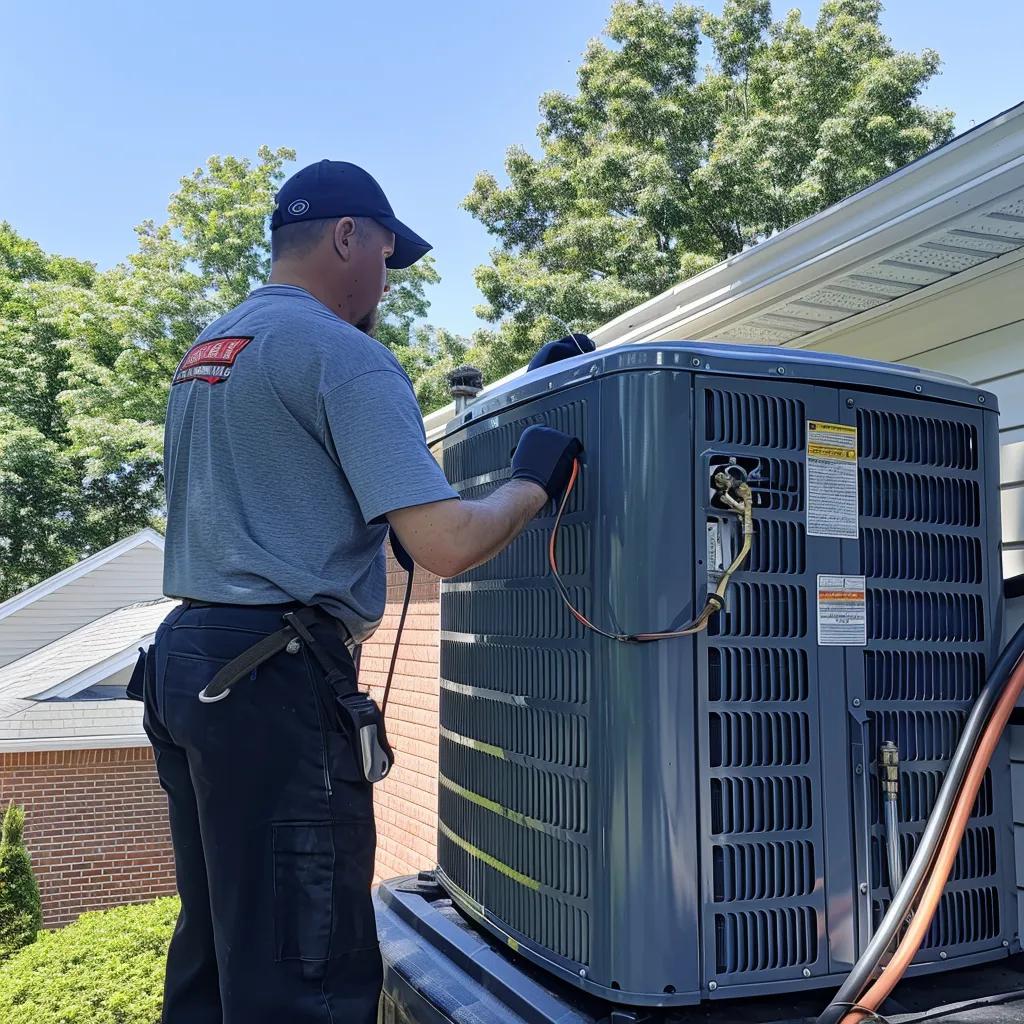 Modern air conditioning unit installation in a residential home in Union, NJ