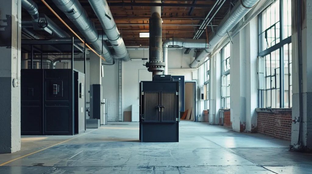 furnace in a commercial brooklyn space